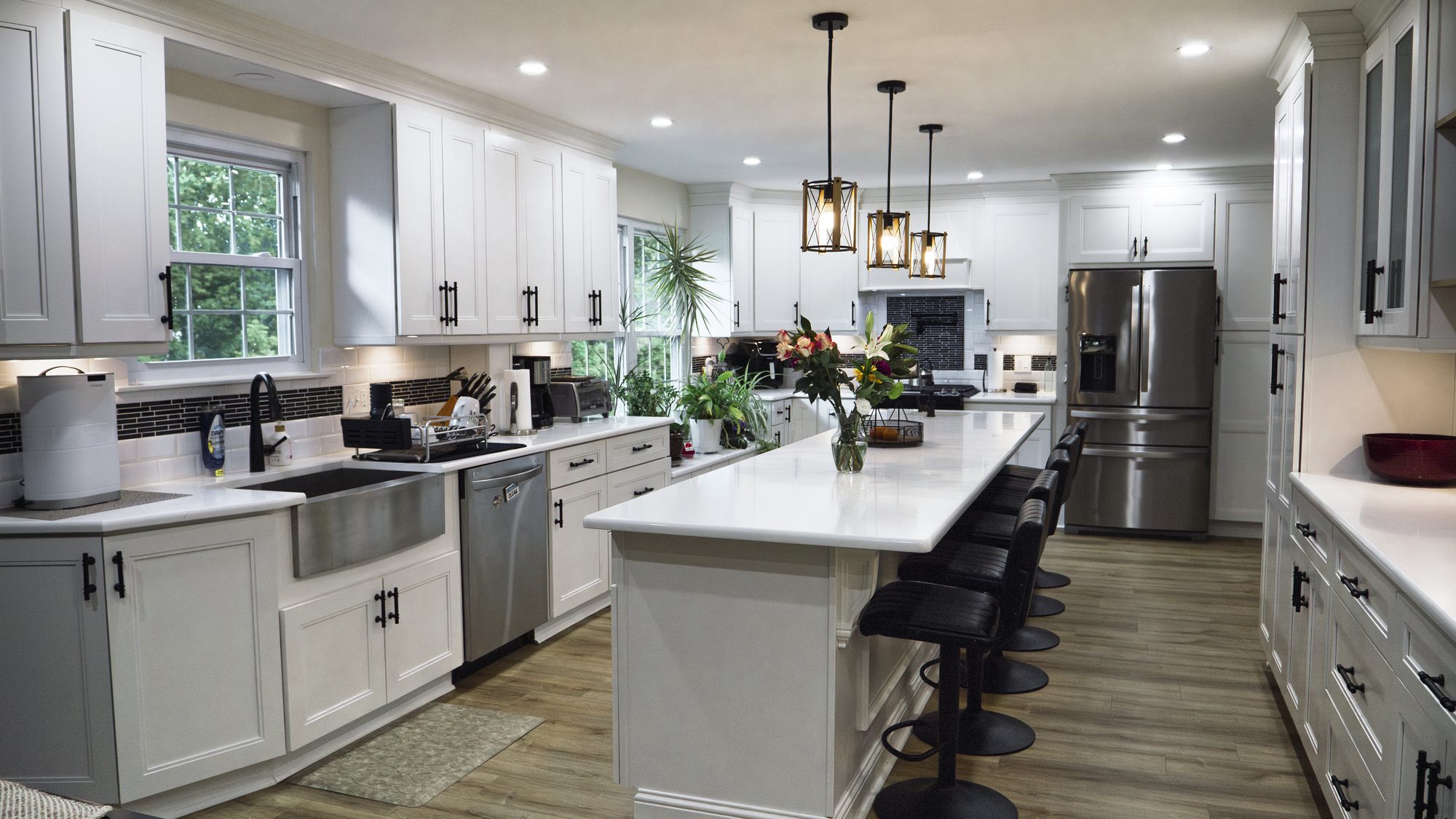 Renovated kitchen, wide view